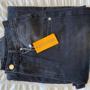 MYOURSA Black Denim Jeans